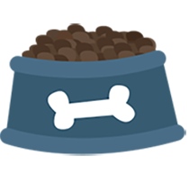 Dog food bowl icon from the original Tricity Mobile Vet website
